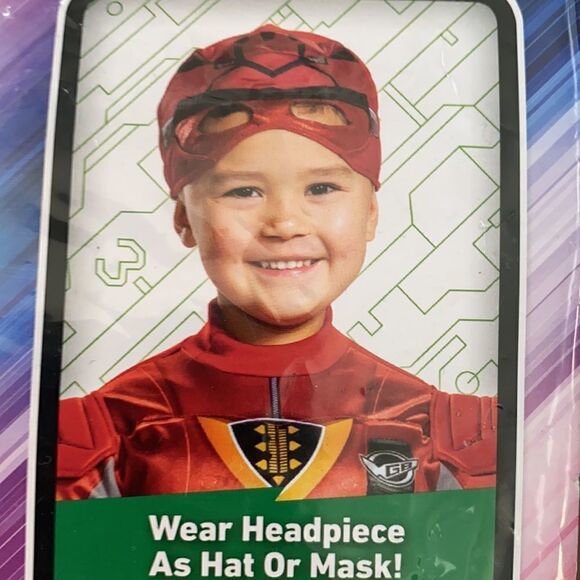 Kids Toddler Power Rangers Red Ranger Costume Halloween Size S (2T) NWT - Picture 3 of 7